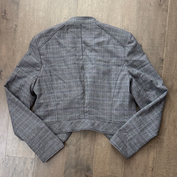 White House Black Market Charcoal Checkered Blazer - Picture 6 of 6